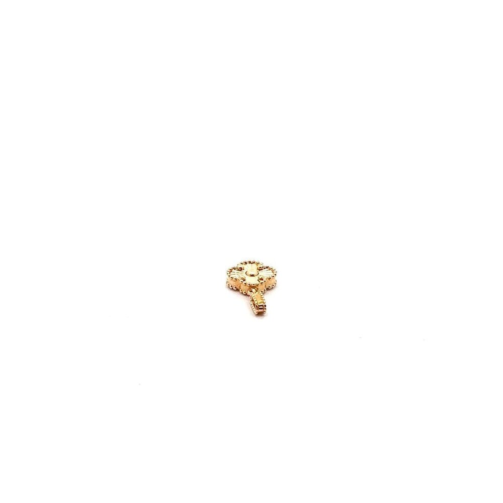 18K Gold Flower Tiny Pendant Charm - Picture 4 of 11